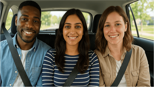 People in car